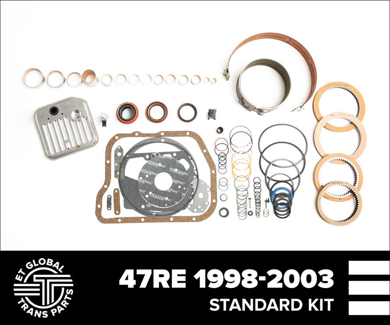 1998-2003 Dodge 47RE Transmission Standard Rebuild Kit Without Steels